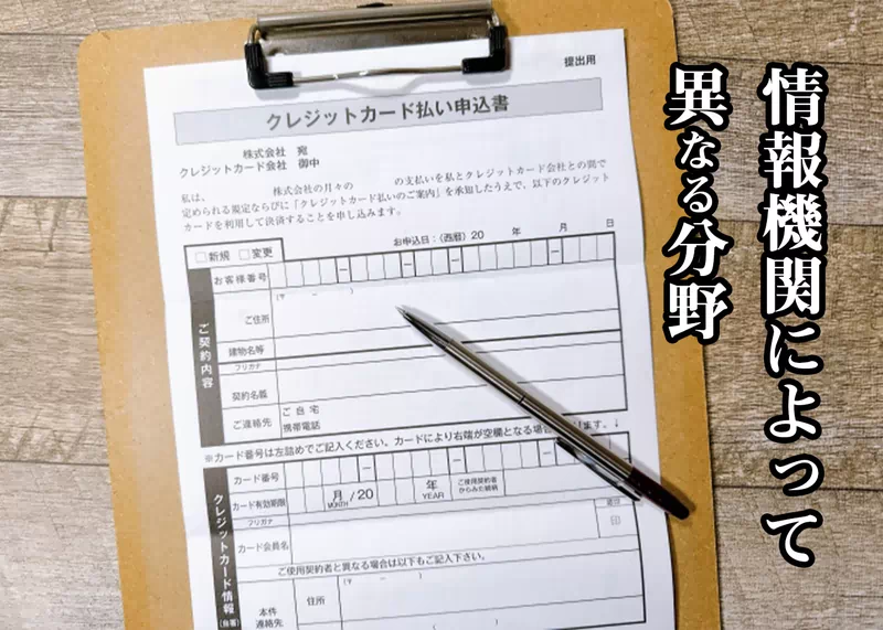 情報機関によって異なる分野.jpg 情報機関によって異なる分野