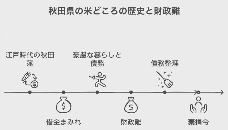 秋田県の米どころの歴史と財政難